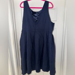 Liza Luxe Navy Sleeveless Cocktail Dress